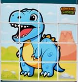 YAOZUP Spielzeug 4-in-1 Puzzle 9 Teile, Drehbares 3D Puzzle, Montessori puzzle für Kinder, Geduldspiele Lernspielzeug Motorikspielzeug, Kinderpuzzle Steckpuzzle Geschenk für Kinder (Dinosaurs) von YAOZUP