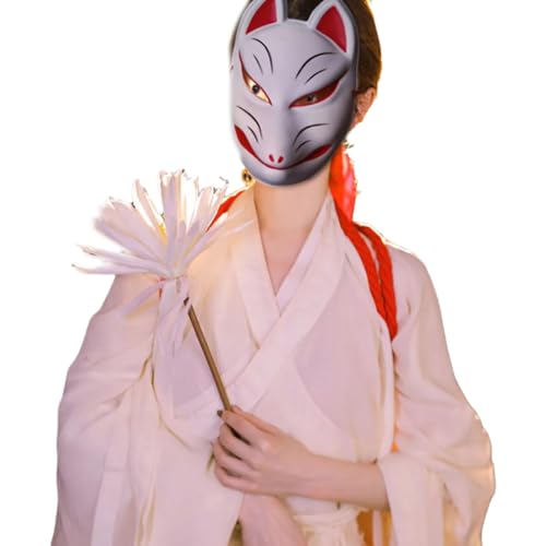 Füchse Maske Maskerade Maske Japanische Anime Cosplays Maske Tiermaske Partymaske Vollgesichtsmaske für Halloween Partys Füchse Maske Tiermaske Vollgesichtsmaske Maskerade Maske Halloween Maske für von YAPAILANG