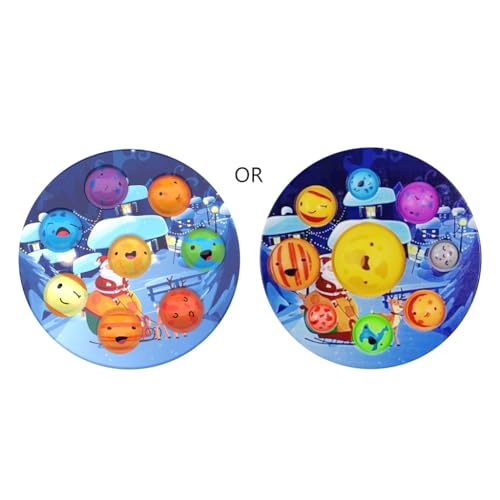 Hand Toy Push Bubble Plate for W/ 8/9 Funny Silicone Interactive Stress Relief Toy for Adults Autistic von YAPAILANG