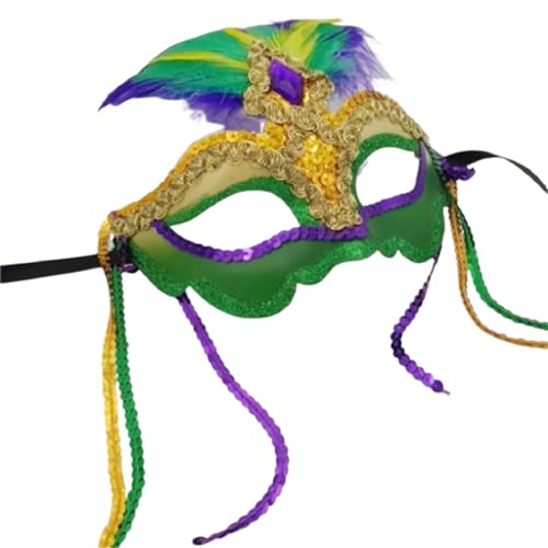 YAPAILANG Maskerade Maske Halloween Ball Maske Weihnachten Maske mit Federn für Paare Frauen Männer Karneval Maske von YAPAILANG