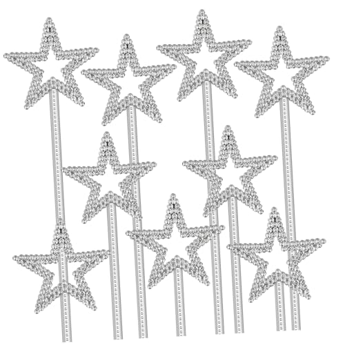 YARNOW 15 Stück Teiliges Mädchen Fairy Wands aus Hochwertigem Kunststoff Silberne Stern Designs Glatte Oberfläche für Cosplay Geburtstagsfeiern und Partyzubehör YARNOW 15 Stück Teiliges Mädchen Fairy Wands aus Hochwertigem Kunststoff Silberne Stern Designs Glatte Oberfläche für Cosplay Geburtstagsfeiern und Partyzubehör von YARNOW