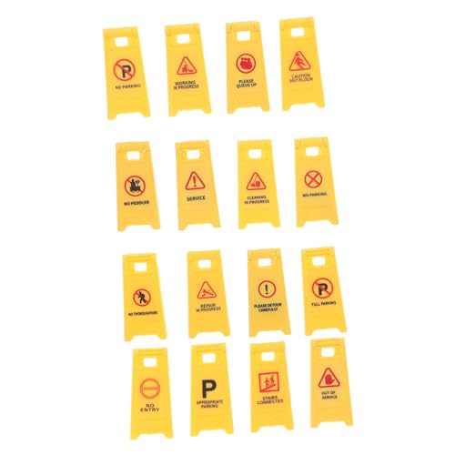 YARNOW 16 Stück Teiliges Miniatur-verkehrszeichen-Set aus Robustem Kunststoff Realistische Straßen Baustellenabsperrungen Pädagogisches für Verkehrsregel-erkennung und Fantasievollem YARNOW 16 Stück Teiliges Miniatur-verkehrszeichen-Set aus Robustem Kunststoff Realistische Straßen Baustellenabsperrungen Pädagogisches für Verkehrsregel-erkennung und Fantasievollem von YARNOW
