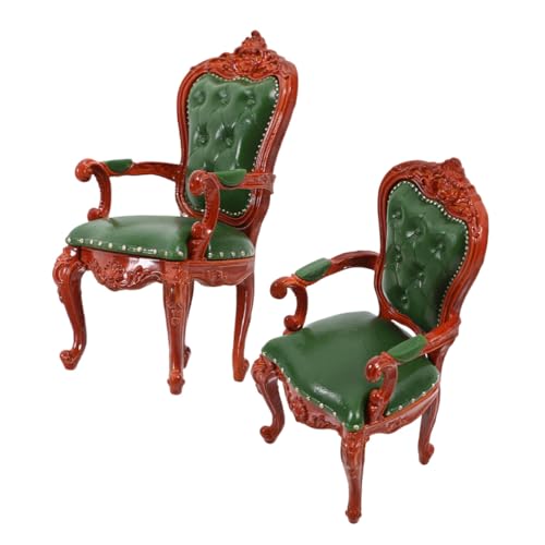 YARNOW 2 Stück Maßstab Miniatur Holzmöbel Vintage Retro Armlehnsessel für Wohnzimmer Dekoration Sammler und Kreative Spielideen YARNOW 2 Stück Maßstab Miniatur Holzmöbel Vintage Retro Armlehnsessel für Wohnzimmer Dekoration Sammler und Kreative Spielideen von YARNOW