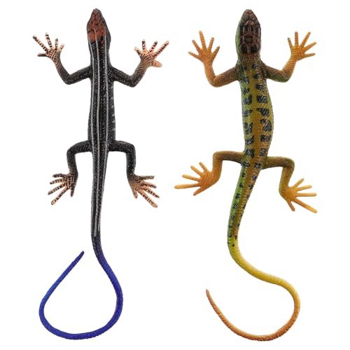 YARNOW 2 Stück Realistische Gefälschte Eidechsen, Künstliche Reptilien-eidechsenmodelle aus Kunststoff, Actionfiguren für Halloween Und Den Aprilscherz YARNOW 2 Stück Realistische Gefälschte Eidechsen, Künstliche Reptilien-eidechsenmodelle aus Kunststoff, Actionfiguren für Halloween Und Den Aprilscherz von YARNOW