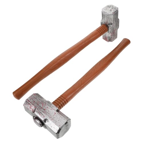 YARNOW 2 Stück Teiliges Halloween Vorschlaghammer Kunststoff Requisite Realistische mit Blutigem Aussehen Ergonomisch Leicht Sicher für Kostüme Rollenspiele Party YARNOW 2 Stück Teiliges Halloween Vorschlaghammer Kunststoff Requisite Realistische mit Blutigem Aussehen Ergonomisch Leicht Sicher für Kostüme Rollenspiele Party von YARNOW