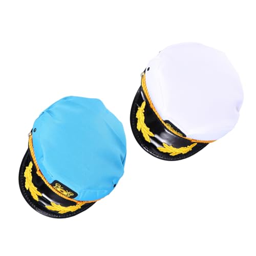 YARNOW 2 Stück Unisex Kapitänsmütze Matrosenhut Verstellbar Party Kostüm für Damen Herren Halloween Karneval Nautische Themenveranstaltungen YARNOW 2 Stück Unisex Kapitänsmütze Matrosenhut Verstellbar Party Kostüm für Damen Herren Halloween Karneval Nautische Themenveranstaltungen von YARNOW