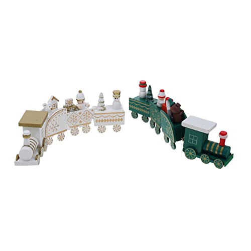 YARNOW 2 Stück Weihnachtliche Holz Eisenbahn Deko Teilig DIY Abnehmbar Tischdekoration mit Bär und Schneemann für und Büro YARNOW 2 Stück Weihnachtliche Holz Eisenbahn Deko Teilig DIY Abnehmbar Tischdekoration mit Bär und Schneemann für und Büro von YARNOW