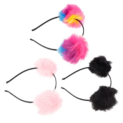 YARNOW 3 Stück Haarreif mit Flauschigen Pompons Niedliche Katzenohren Stirnbänder für Party Kostüm Geburtstagsfeier und Karneval Weiche Bequeme Kopfbedeckung YARNOW 3 Stück Haarreif mit Flauschigen Pompons Niedliche Katzenohren Stirnbänder für Party Kostüm Geburtstagsfeier und Karneval Weiche Bequeme Kopfbedeckung von YARNOW