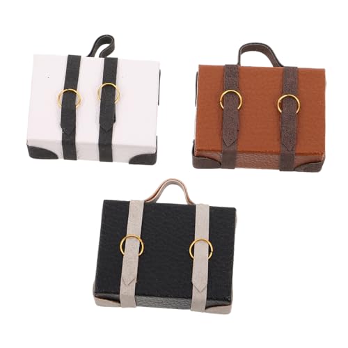 YARNOW 3 Stück Miniatur Reisekoffer Aktentasche für Puppenhaus Dekoratives Handgefertigtes Miniatur Gepäck für Puppenhaus Zubehör YARNOW 3 Stück Miniatur Reisekoffer Aktentasche für Puppenhaus Dekoratives Handgefertigtes Miniatur Gepäck für Puppenhaus Zubehör von YARNOW