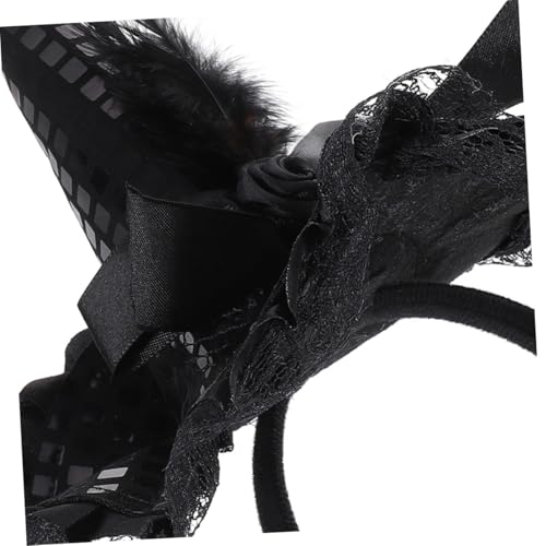 YARNOW 3 Stück Teiliges Halloween Hexenhut Haarreif mit Spitzen Paillettenbesatz Leichter und Bequemer Hexenhut Haarreif für Damen und Mädchen Stilvolle Kostüm Accessoires für Party YARNOW 3 Stück Teiliges Halloween Hexenhut Haarreif mit Spitzen Paillettenbesatz Leichter und Bequemer Hexenhut Haarreif für Damen und Mädchen Stilvolle Kostüm Accessoires für Party von YARNOW