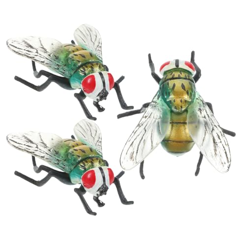 YARNOW 3-teilige Plastik-fliegenfigur: Große Grüne Kunstfliege – Realistisches Großes Simuliertes Insektenmodell, Kognitives Spielzeug, Gruseliges, Kniffliges Requisit, Halloween-partygeschenk YARNOW 3-teilige Plastik-fliegenfigur: Große Grüne Kunstfliege – Realistisches Großes Simuliertes Insektenmodell, Kognitives Spielzeug, Gruseliges, Kniffliges Requisit, Halloween-partygeschenk von YARNOW