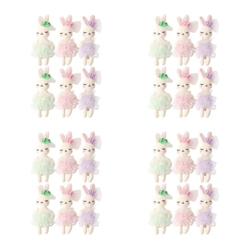 YARNOW 4 Sätze Kaninchenpuppe Aufblasbares Empfängerspielzeug Haushalt Armbänder Stofftier Hase Kaninchen-Miniatur Miniatur-kuscheltiere Polyester 6 Stück * 4 von YARNOW