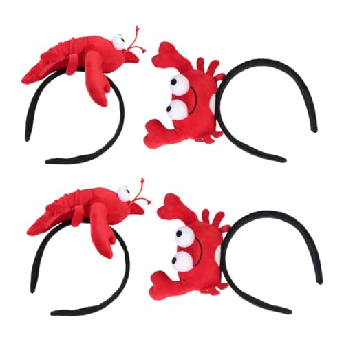 YARNOW 4 Stück Teiliges Niedliche Krabben und Hummer Haarreifen für Frauen und Mädchen Weiche Bequeme Tier Cosplay Stirnbänder für Partys Halloween und Kostüm Events YARNOW 4 Stück Teiliges Niedliche Krabben und Hummer Haarreifen für Frauen und Mädchen Weiche Bequeme Tier Cosplay Stirnbänder für Partys Halloween und Kostüm Events von YARNOW