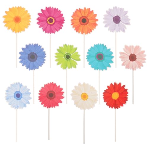 YARNOW 48 Stück Cupcake Topper Mit Blumenmuster Party Dekorationen Mädchen Gänseblümchen Party Cupcake Topper Geburtstagsdekorationen Kuchendekoration Kleine YARNOW 48 Stück Cupcake Topper Mit Blumenmuster Party Dekorationen Mädchen Gänseblümchen Party Cupcake Topper Geburtstagsdekorationen Kuchendekoration Kleine von YARNOW