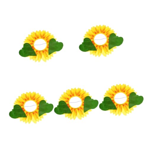 YARNOW 5 Sätze Lustiges Sonnenblumen Kopfbedeckungs mit Grünem Handschuh Weiches Material Bequemer Sitz für Bühnenauftritte Karneval Kostümpartys und Fotorequisiten YARNOW 5 Sätze Lustiges Sonnenblumen Kopfbedeckungs mit Grünem Handschuh Weiches Material Bequemer Sitz für Bühnenauftritte Karneval Kostümpartys und Fotorequisiten von YARNOW