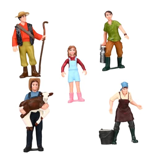 YARNOW 5 Stück Teiliges Bauernhof personenfiguren aus Umweltfreundlichem Realistische Miniatur Figuren mit Lebendigen Farben für Modellbau Gartendekor und Themenpartys YARNOW 5 Stück Teiliges Bauernhof personenfiguren aus Umweltfreundlichem Realistische Miniatur Figuren mit Lebendigen Farben für Modellbau Gartendekor und Themenpartys von YARNOW