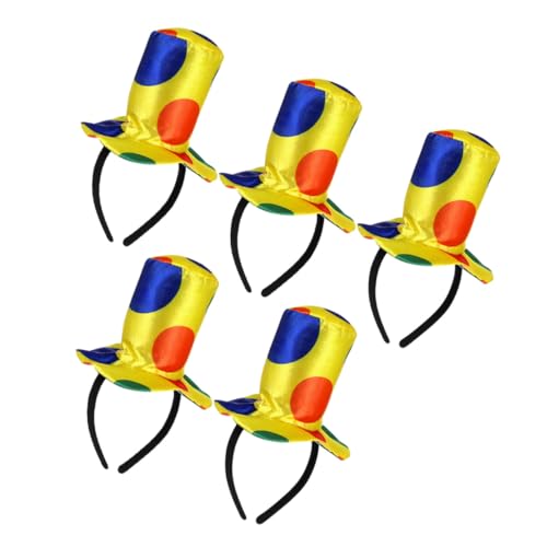 YARNOW 5 Stück Teiliges Clown-haarreif- Bunte Filz-clownsmützen Leichte Karnevalskostüm-accessoires für Erwachsene für Halloween Geburtstag Zirkus-cosplay und Bühnenauftritte YARNOW 5 Stück Teiliges Clown-haarreif- Bunte Filz-clownsmützen Leichte Karnevalskostüm-accessoires für Erwachsene für Halloween Geburtstag Zirkus-cosplay und Bühnenauftritte von YARNOW