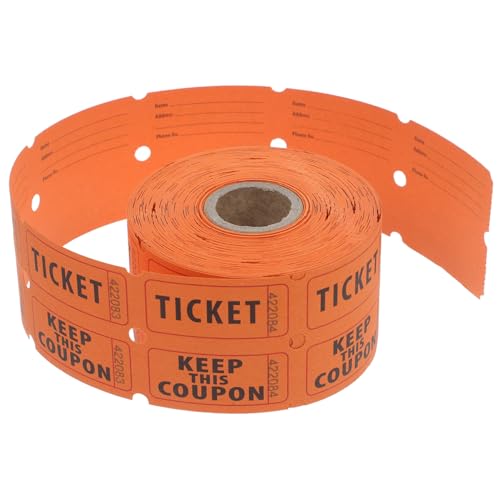 YARNOW 500 Stück Doppelte Rolle Tombola Tickets Nummeriert Orange Vielseitige Eintrittskarten für Veranstaltungen Fundraiser Partys Weihnachtsfeiern Getränke und Essensversorgung YARNOW 500 Stück Doppelte Rolle Tombola Tickets Nummeriert Orange Vielseitige Eintrittskarten für Veranstaltungen Fundraiser Partys Weihnachtsfeiern Getränke und Essensversorgung von YARNOW