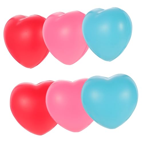 YARNOW 6 Stück Herzförmige Stressbälle für Elastische Antistressspielzeuge in Rot Blau und Kreative Squeeze Toys zur Stressreduktion und Freizeitspaß YARNOW 6 Stück Herzförmige Stressbälle für Elastische Antistressspielzeuge in Rot Blau und Kreative Squeeze Toys zur Stressreduktion und Freizeitspaß von YARNOW