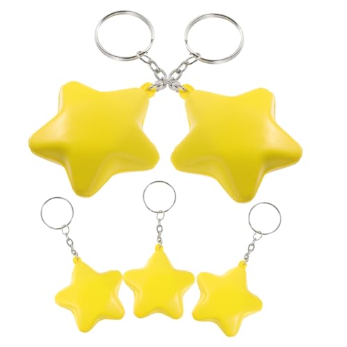 YARNOW 6 Stück Niedliche Fidget Squeeze Toys Stern Schlüsselanhänger Stressabbau für Sensorisches Anti Stress zur Entspannung und Partyspaß YARNOW 6 Stück Niedliche Fidget Squeeze Toys Stern Schlüsselanhänger Stressabbau für Sensorisches Anti Stress zur Entspannung und Partyspaß von YARNOW