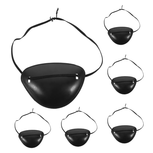 YARNOW 6 Stück Teiliges Schwarzes Piraten Augenklappen aus Weichem Kunststoff Wiederverwendbar Angenehm für Halloween Karneval Cosplay Partys und Bühnenauftritte YARNOW 6 Stück Teiliges Schwarzes Piraten Augenklappen aus Weichem Kunststoff Wiederverwendbar Angenehm für Halloween Karneval Cosplay Partys und Bühnenauftritte von YARNOW