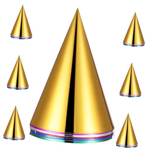 YARNOW 60 Stück Teiliges Partyhüte Metallische Geburtstagskegel aus Leichtem Papier mit Elastischem Band DIY Zusammenbau Bunte Partyhüte für Geburtstagsfeiern Festliche YARNOW 60 Stück Teiliges Partyhüte Metallische Geburtstagskegel aus Leichtem Papier mit Elastischem Band DIY Zusammenbau Bunte Partyhüte für Geburtstagsfeiern Festliche von YARNOW