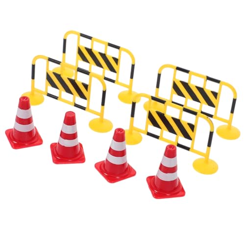 YARNOW 8 Stück Teiliges Miniatur Straßenblockierspielzeug mit Gelben Eisenabsperrungen und Roten Verkehrskegeln Kindgerechtes Verkehrsmodell für Verkehrssicherheit und Lernspiele YARNOW 8 Stück Teiliges Miniatur Straßenblockierspielzeug mit Gelben Eisenabsperrungen und Roten Verkehrskegeln Kindgerechtes Verkehrsmodell für Verkehrssicherheit und Lernspiele von YARNOW
