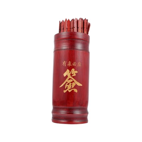 YARNOW Chinesischer Buddhistischer Divinations Stick Stäbchen und Tiefrotem Divinations Bucket Kompakt Leicht Tragbar für Tempel Zuhause Büro und Familienfeiern YARNOW Chinesischer Buddhistischer Divinations Stick Stäbchen und Tiefrotem Divinations Bucket Kompakt Leicht Tragbar für Tempel Zuhause Büro und Familienfeiern von YARNOW