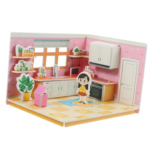 YARNOW DIY Puzzle Küche Modell Bastelset Küchendekoration Papierpuzzle Lernspielzeug Kreative Bausteine YARNOW DIY Puzzle Küche Modell Bastelset Küchendekoration Papierpuzzle Lernspielzeug Kreative Bausteine von YARNOW