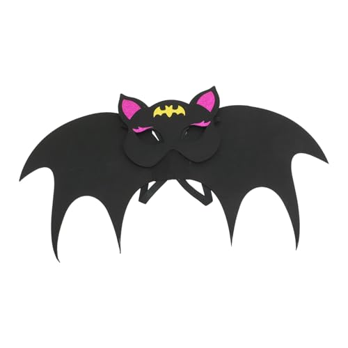 YARNOW Fledermaus Kostüm mit Realistischer Schwarzer Flügel und Maske Verstellbar Leicht für Halloween Cosplay Party und Fotoshooting für Jahre YARNOW Fledermaus Kostüm mit Realistischer Schwarzer Flügel und Maske Verstellbar Leicht für Halloween Cosplay Party und Fotoshooting für Jahre von YARNOW