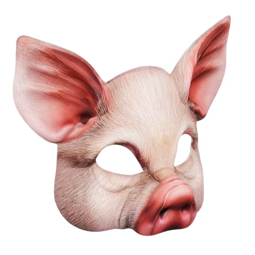 YARNOW Halbgesichts Schweinemaske Halloween Tierkostüm Maske für Erwachsene Bequeme Passform Vielseitig für Karneval Maskenball Cosplay und Party-fotorequisiten YARNOW Halbgesichts Schweinemaske Halloween Tierkostüm Maske für Erwachsene Bequeme Passform Vielseitig für Karneval Maskenball Cosplay und Party-fotorequisiten von YARNOW