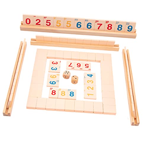 YARNOW Holz Brettspiel Tischspiel mit Würfeln und Zahlen für Erwachsene und Lernspielzeug für Partys und Familienabende Spieler Langlebig und Sicher YARNOW Holz Brettspiel Tischspiel mit Würfeln und Zahlen für Erwachsene und Lernspielzeug für Partys und Familienabende Spieler Langlebig und Sicher von YARNOW