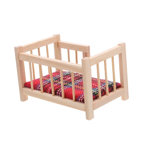 YARNOW Holz Puppenhaus Babybett mit Bettzeug Miniatur Kinderzimmer Möbel Dekoration Zubehör für Puppenhaus Sammler und Miniatur Landschaft Fotorequisiten YARNOW Holz Puppenhaus Babybett mit Bettzeug Miniatur Kinderzimmer Möbel Dekoration Zubehör für Puppenhaus Sammler und Miniatur Landschaft Fotorequisiten von YARNOW