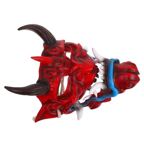 YARNOW Japanische Halloween Maske mit Hörnern Gruselige Dämonenmaske für Erwachsene Einstellbare Cosplay Gesichtsbedeckung für Kostüm Halloweenpartys Robuste Verarbeitung YARNOW Japanische Halloween Maske mit Hörnern Gruselige Dämonenmaske für Erwachsene Einstellbare Cosplay Gesichtsbedeckung für Kostüm Halloweenpartys Robuste Verarbeitung von YARNOW