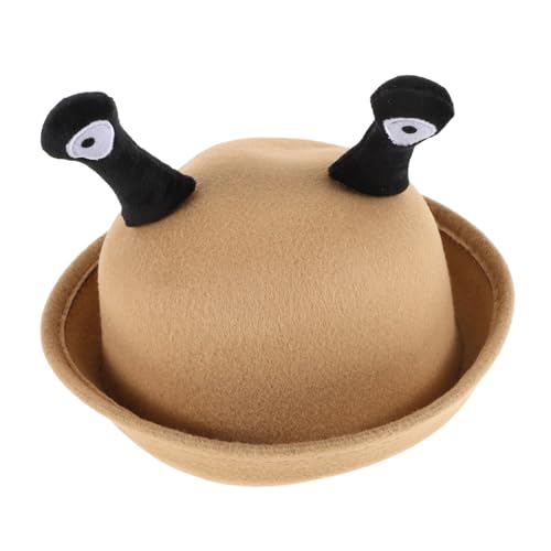 YARNOW Kreative Kleine Runde Mütze mit Schneckenaugen Design Leichte Herbst Winter Kopfbedeckung für Jungen und Mädchen Hellbraun YARNOW Kreative Kleine Runde Mütze mit Schneckenaugen Design Leichte Herbst Winter Kopfbedeckung für Jungen und Mädchen Hellbraun von YARNOW