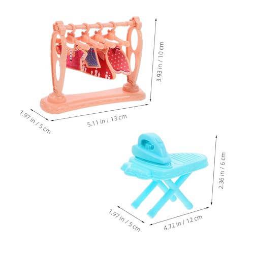 YARNOW Miniatur Bügeleisen mit Mini Bügelbrett und Wäscheständer Puppenhaus Dekoration Leichtes Sicheres für Kreatives Pretend Play und Detailreiche Miniaturwelt YARNOW Miniatur Bügeleisen mit Mini Bügelbrett und Wäscheständer Puppenhaus Dekoration Leichtes Sicheres für Kreatives Pretend Play und Detailreiche Miniaturwelt von YARNOW