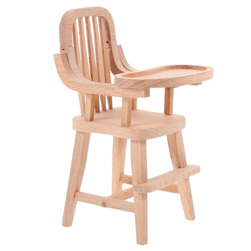 YARNOW Miniatur Puppenhaus Hochstuhl aus Stabilem Buchenholz Naturbelassen Langlebig und Handgefertigt Dekoratives Puppenmöbel für DIY Puppenhaus und Kinderzimmer Zubehör YARNOW Miniatur Puppenhaus Hochstuhl aus Stabilem Buchenholz Naturbelassen Langlebig und Handgefertigt Dekoratives Puppenmöbel für DIY Puppenhaus und Kinderzimmer Zubehör von YARNOW