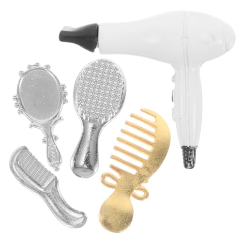 YARNOW Miniatur Puppenhaus Schminkset Teilig Realistische Frisierwerkzeuge für Puppenhaus Dekoration Haartrockner Bürste Kamm Spiegel Stabil und Detailreich für Kinderzimmer Zubehör YARNOW Miniatur Puppenhaus Schminkset Teilig Realistische Frisierwerkzeuge für Puppenhaus Dekoration Haartrockner Bürste Kamm Spiegel Stabil und Detailreich für Kinderzimmer Zubehör von YARNOW