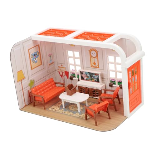 YARNOW Miniatur Wohnzimmer Szene Set DIY Puppenhaus Kit mit Zubehör Miniatur Haus Modell Bausatz für Kreative Mikro Landschaft Dekoration Lebensechte Miniaturmöbel YARNOW Miniatur Wohnzimmer Szene Set DIY Puppenhaus Kit mit Zubehör Miniatur Haus Modell Bausatz für Kreative Mikro Landschaft Dekoration Lebensechte Miniaturmöbel von YARNOW
