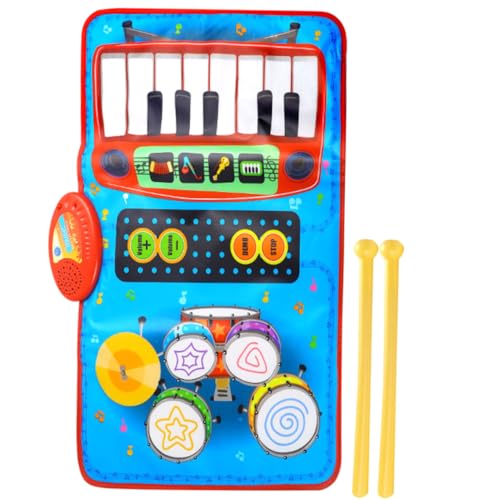 YARNOW Musikspielmatte für Klavier und Trommelteppich Interaktive Spieldecke für Jungen und Fördert Kreativität und Körperliche Aktivität Batteriefrei und Sicher YARNOW Musikspielmatte für Klavier und Trommelteppich Interaktive Spieldecke für Jungen und Fördert Kreativität und Körperliche Aktivität Batteriefrei und Sicher von YARNOW