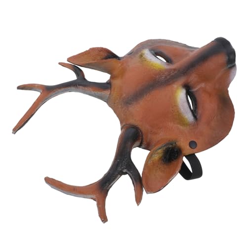 YARNOW PU Hirsch Maske Halloween Karneval Tiermotiv Cosplay Leichtes Design für Party Deko und Kostüm Zubehör für Erwachsene YARNOW PU Hirsch Maske Halloween Karneval Tiermotiv Cosplay Leichtes Design für Party Deko und Kostüm Zubehör für Erwachsene von YARNOW