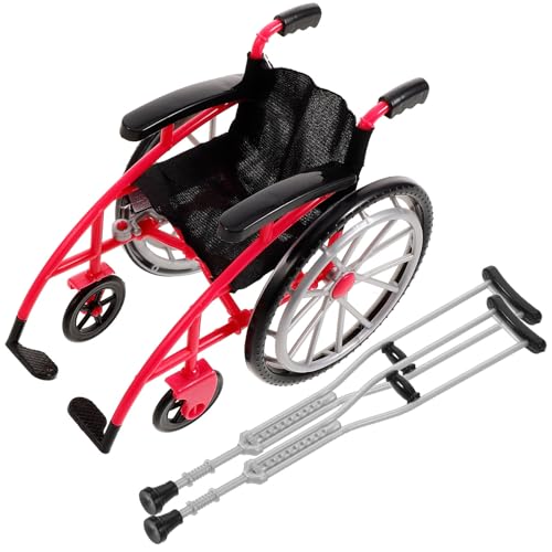 YARNOW Puppenrollstuhl Und Krücken, Mini-, Spielzeug, Miniatur-krückenmodell, Spielset, Puppenhauszubehör, Zufällige Farbe YARNOW Puppenrollstuhl Und Krücken, Mini-, Spielzeug, Miniatur-krückenmodell, Spielset, Puppenhauszubehör, Zufällige Farbe von YARNOW