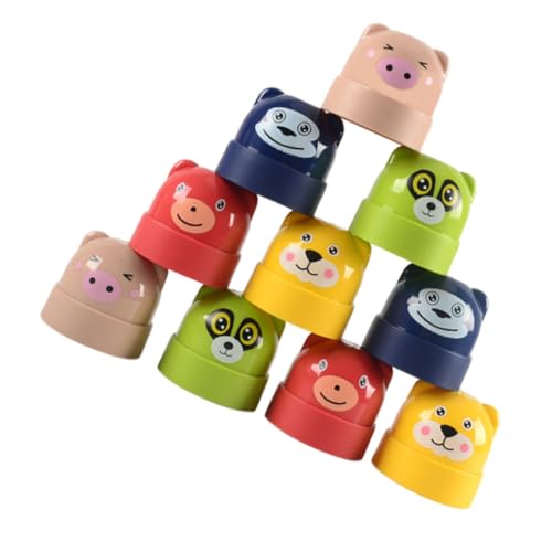 YARNOW Stapelspielzeug Bunte Bauklötze Lernspiel für Frühe Motorischer Fähigkeiten und Kreativität Robustes Glattes Material für Jungen und Mädchen YARNOW Stapelspielzeug Bunte Bauklötze Lernspiel für Frühe Motorischer Fähigkeiten und Kreativität Robustes Glattes Material für Jungen und Mädchen von YARNOW