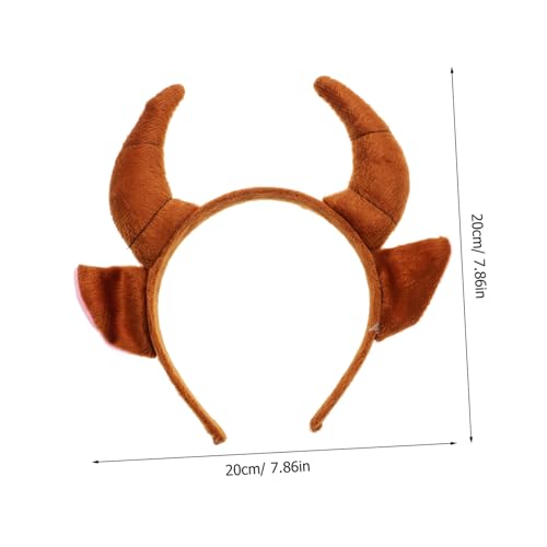 YARNOW Stirnband mit Braunen Oxhörnern und Tierohren Cartoon Cosplay Haarreif für Jungen und Mädchen Party Kostüm Zubehör für Fasching Halloween und Besondere Anlässe YARNOW Stirnband mit Braunen Oxhörnern und Tierohren Cartoon Cosplay Haarreif für Jungen und Mädchen Party Kostüm Zubehör für Fasching Halloween und Besondere Anlässe von YARNOW