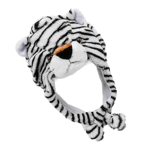 YARNOW Tiger Plüschmütze Weiß Winter Kopfbedeckung Elastische Kinderkappe Accessoire für Geburtstag Party und Neujahrsfeier YARNOW Tiger Plüschmütze Weiß Winter Kopfbedeckung Elastische Kinderkappe Accessoire für Geburtstag Party und Neujahrsfeier von YARNOW