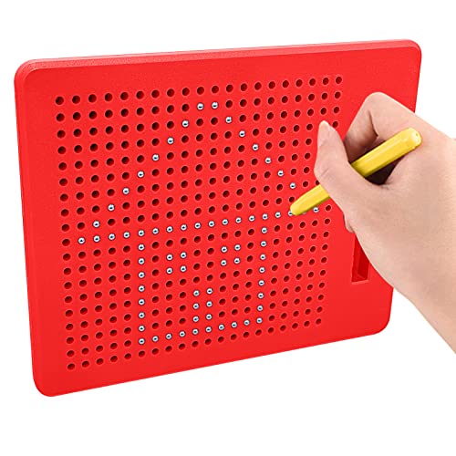 YATOSEEN Zaubertafel Kinder, Zeichenbrett mit Stift Stahlkugel Magnetische Tablet Kinder Spielzeug Zeichnen Geschenke für Kinder ab 3 Jahren, 217 x 174 x 12 mm (Klein, Rot) von YATOSEEN