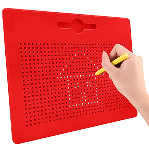 YATOSEEN Zaubertafel Kinder, Zeichenbrett mit Stift Stahlkugel Magnetische Tablet Kinder Spielzeug Zeichnen Geschenke für Kinder ab 3 Jahren, 315 x 255 x 15 mm (Gross, Rot) von YATOSEEN