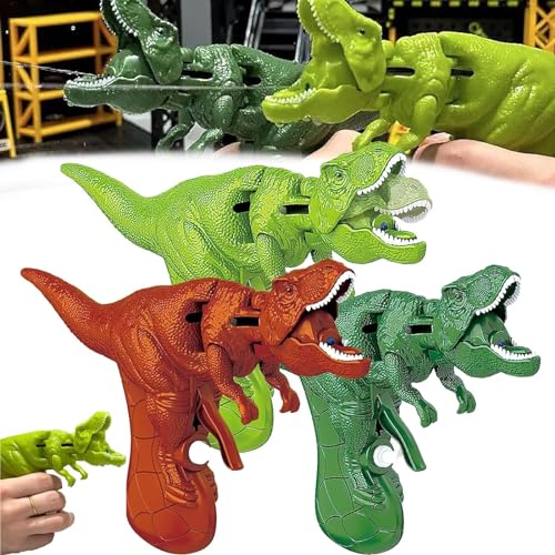 Dinosaurier-Wasserpistolen-Spielzeug für Kinder, Dino-Wasserspritzpistolen, Wasserblaster-Wasserpistolen für Kinder im Alter von 3–5 Jahren, interaktives Wasserspritzspielzeug für den (3pcs) von YAUWIHE