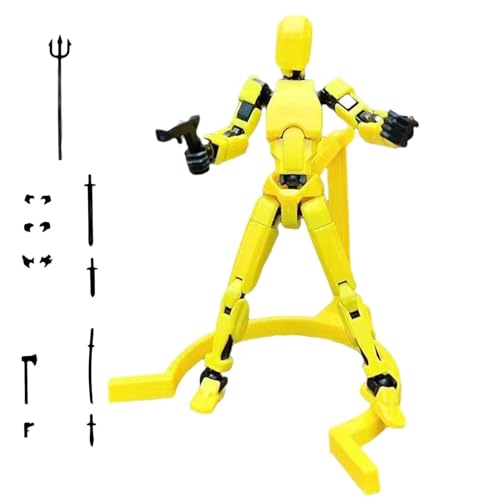 3D-gedruckte Figur, 3D-Action-Figuren | bewegliche Roboter-Actionfigur mit mehreren Gelenken – Schreibtisch-Dekoration, Roboter mit Gelenken, einzigartig zum Sammeln für Spieleliebhaber, Jungen von YAVQVIN