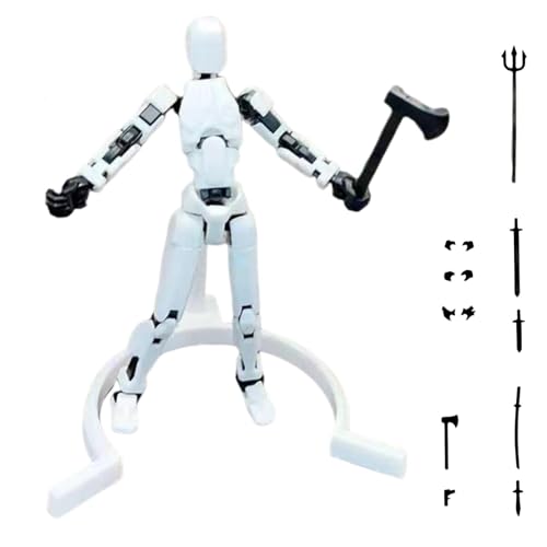 3D-gedruckte Figur, 3D-Action-Figuren | bewegliche Roboter-Actionfigur mit mehreren Gelenken – Schreibtisch-Dekoration, Roboter mit Gelenken, einzigartig zum Sammeln für Spieleliebhaber, Jungen von YAVQVIN